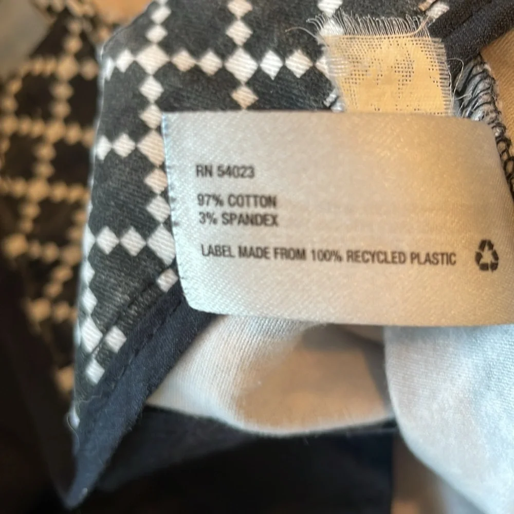 Gap black and white geometric Ultra Skinny slacks (stretch) | Size 2R